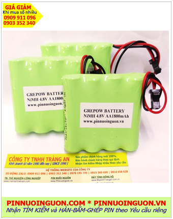 Pin sạc 4.8v AA1800mAh; Pin sạc NiMh 4.8v AA1800mAh; Pin sạc công nghiệp 4.8v AA1800mAh